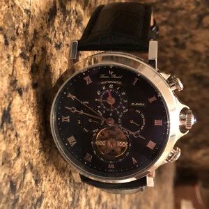 Lucien Piccard Skeleton Watch with leather band